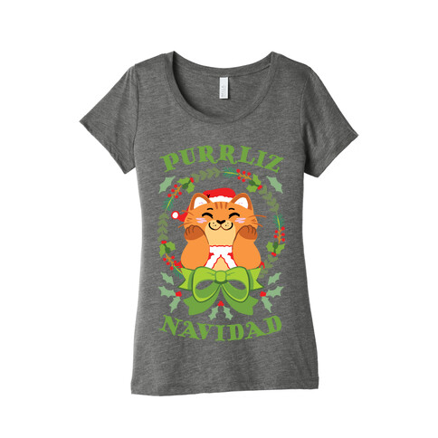 Purrliz Navidad Womens T-Shirt