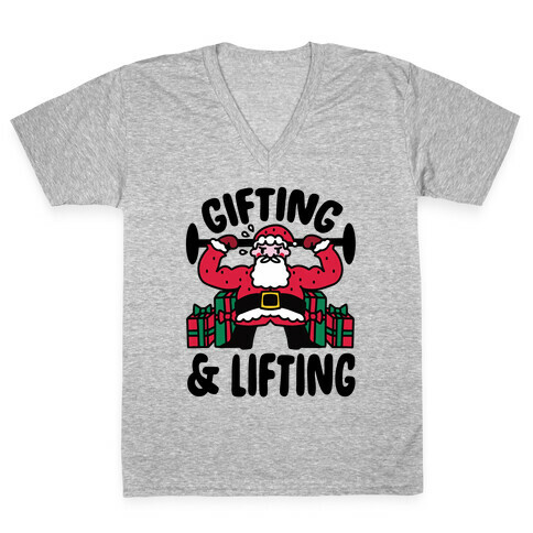 Gifting & Lifting V-Neck Tee Shirt