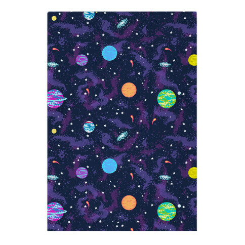 90s Cosmic Planet  Garden Flag