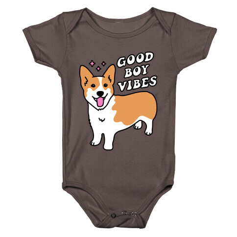 Good Boy Vibes Corgi Baby One-Piece