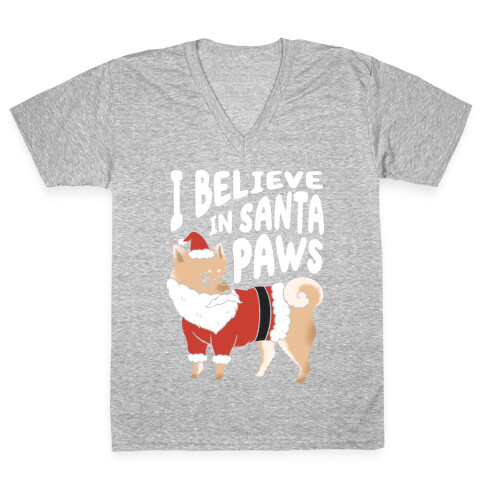 I Believe In Santa Paws ver. 1 V-Neck Tee Shirt