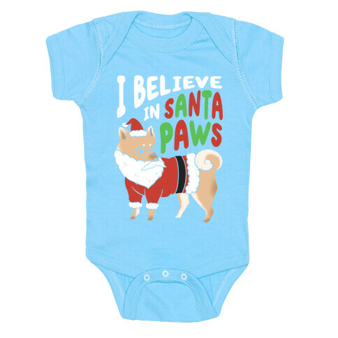 I Believe In Santa Paws Baby One-Piece