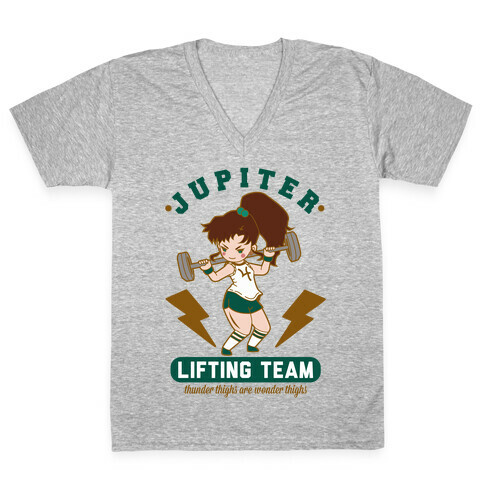 Jupiter Lifting Team Workout Parody V-Neck Tee Shirt