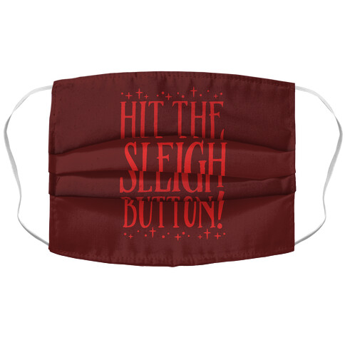 Hit The Sleigh Button Parody Accordion Face Mask