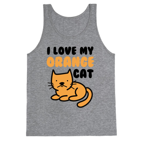 I Love My Orange Cat Tank Top