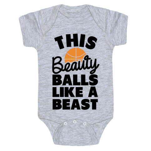 This Beauty Balls Like a Beast Baby One-Piece