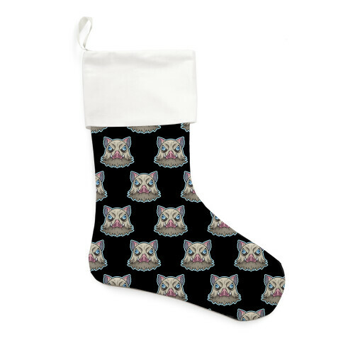 Inosuke Mad Boar Pattern Black Stocking