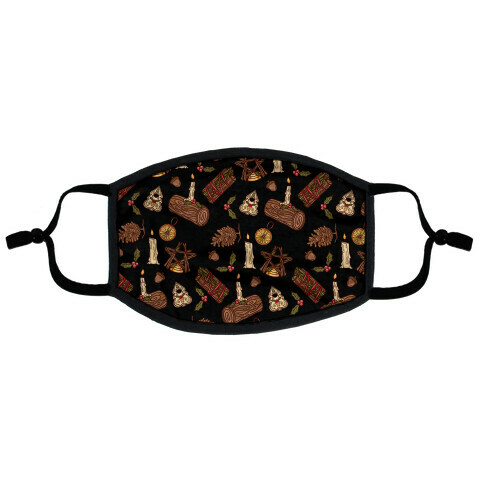 Yule Pattern Flat Face Mask