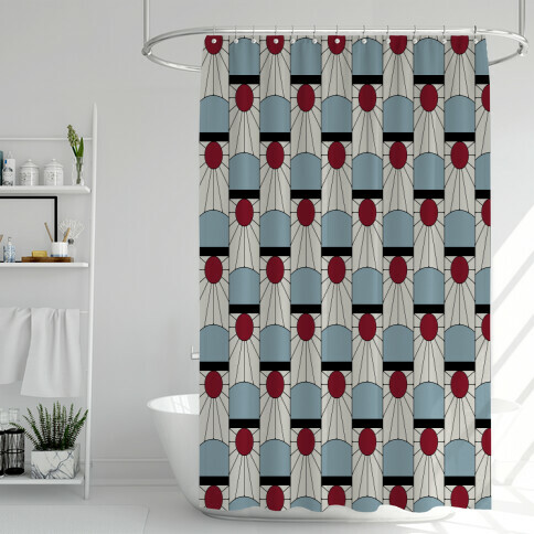 Tanjiro Earrings Pattern Shower Curtain