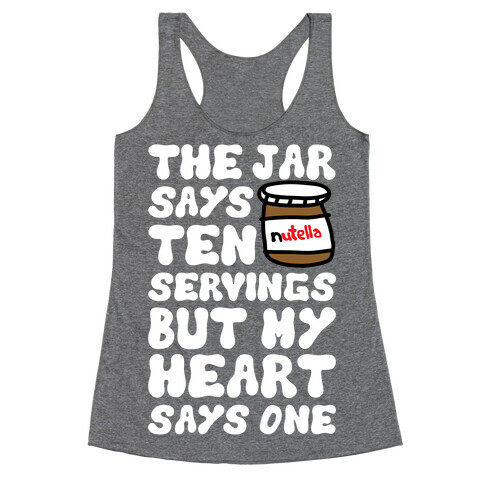 Nutella Servings Of The Heart Racerback Tank Top