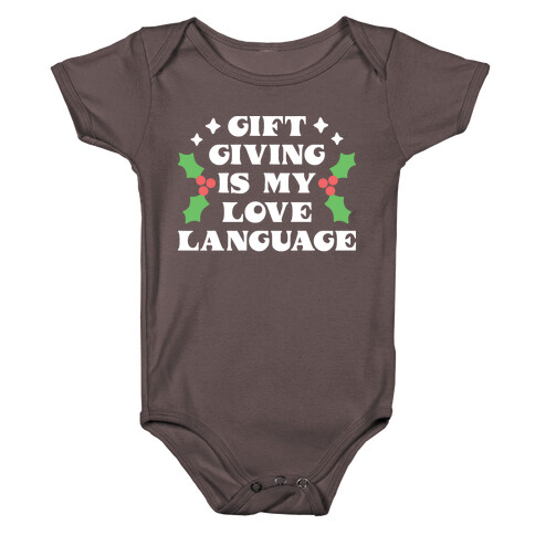 Gift Giving Is My Love Language Christmas Baby One-Piece