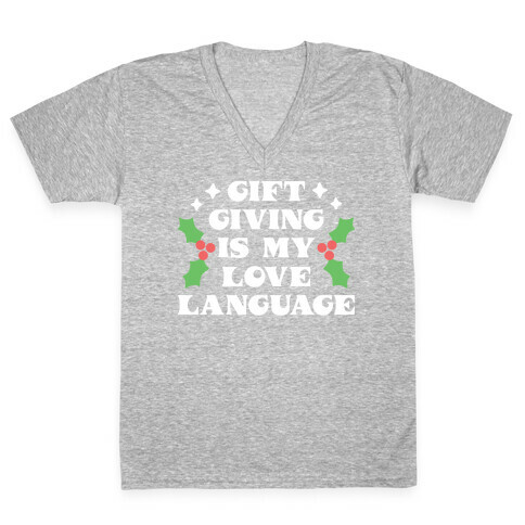 Gift Giving Is My Love Language Christmas V-Neck Tee Shirt