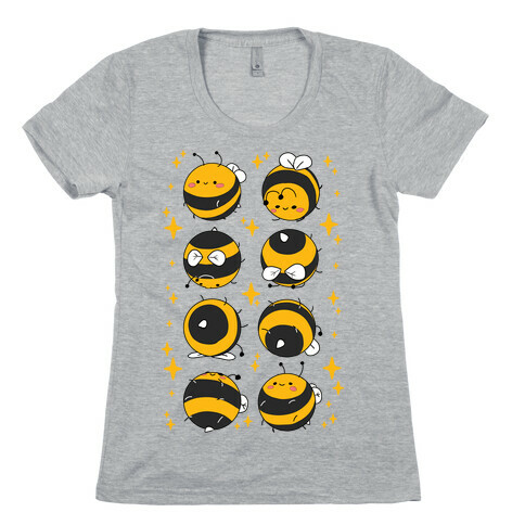 Rolling Bee Pattern Womens T-Shirt