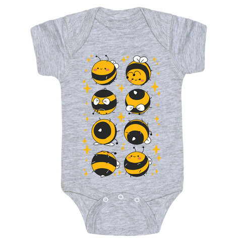 Rolling Bee Pattern Baby One-Piece