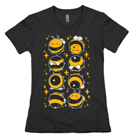Rolling Bee Pattern Womens T-Shirt