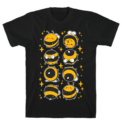 Rolling Bee Pattern T-Shirt