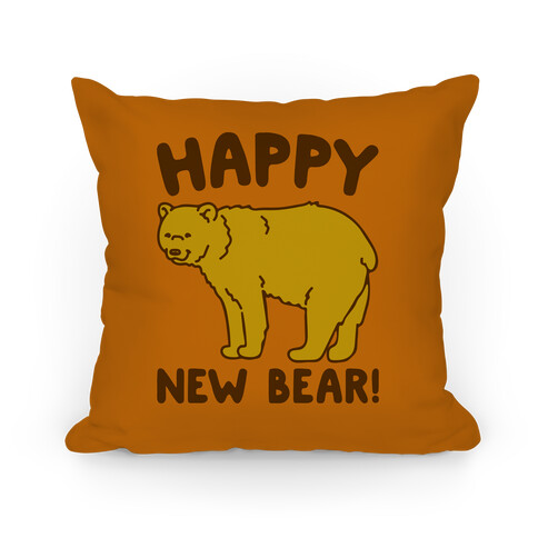 Happy New Bear  Pillow