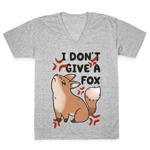 I Don't Give a Fox V-Neck Tee Shirt