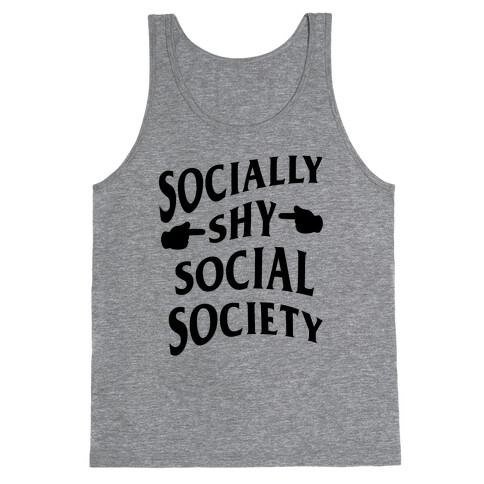 Socially Shy Social Society (black) Tank Top