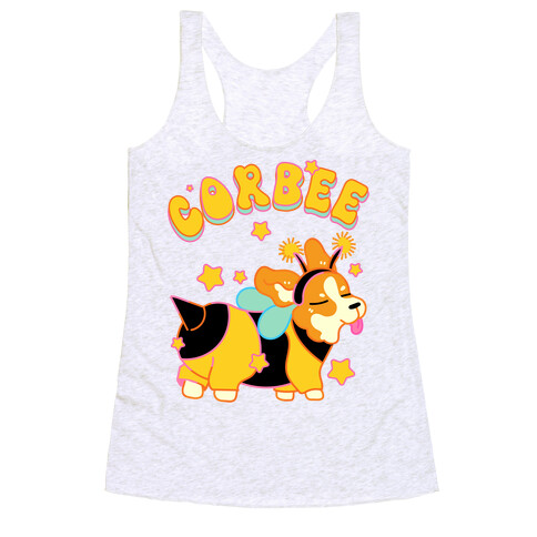 Corbee Corgi in a Bee Costume Racerback Tank Top