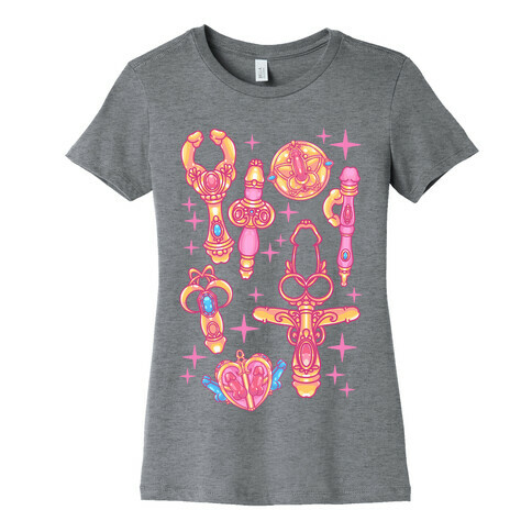 Magical Girl Peens Pattern Womens T-Shirt