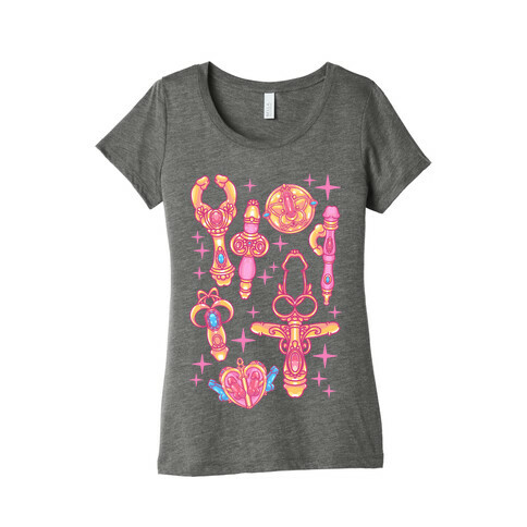 Magical Girl Peens Pattern Womens T-Shirt