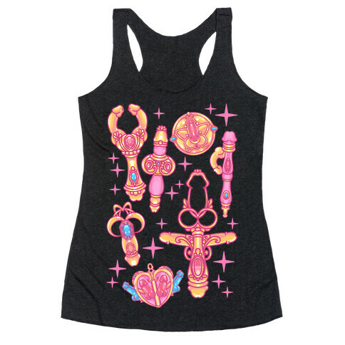 Magical Girl Peens Pattern Racerback Tank Top