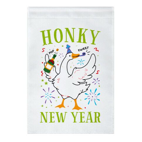 Honky New Year Garden Flag