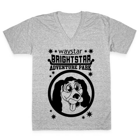 Brightstar Adventure Park Mascot Parody V-Neck Tee Shirt