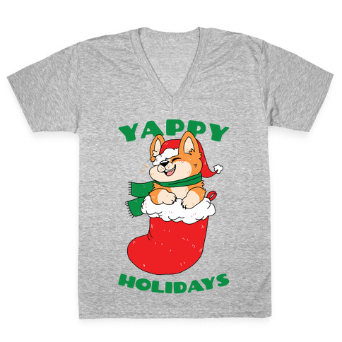 Yappy Holidays V-Neck Tee Shirt