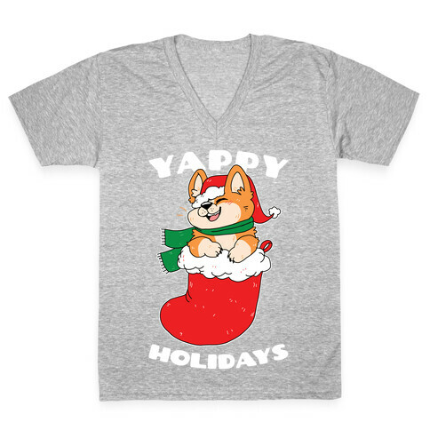 Yappy Holidays V-Neck Tee Shirt