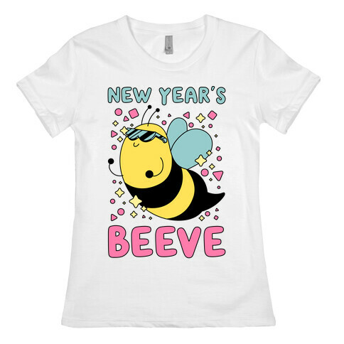 New Year's Beeve (New Year's Party Bee) Womens T-Shirt