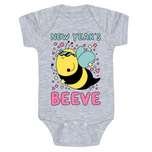 New Year's Beeve (New Year's Party Bee) Baby One-Piece