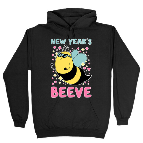 New Year's Beeve (New Year's Party Bee) Hooded Sweatshirt