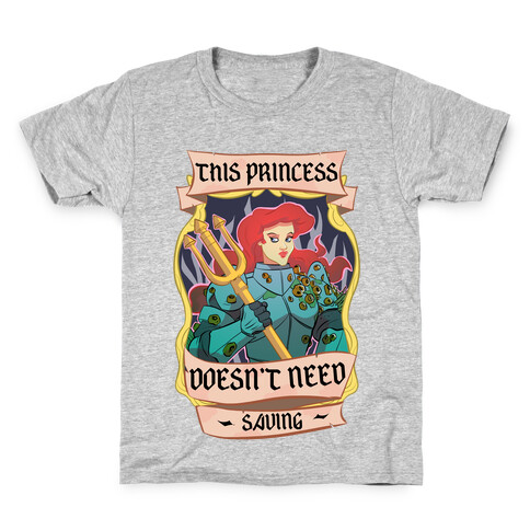 This Princess Doesn't Need Saving Ariel Kids T-Shirt