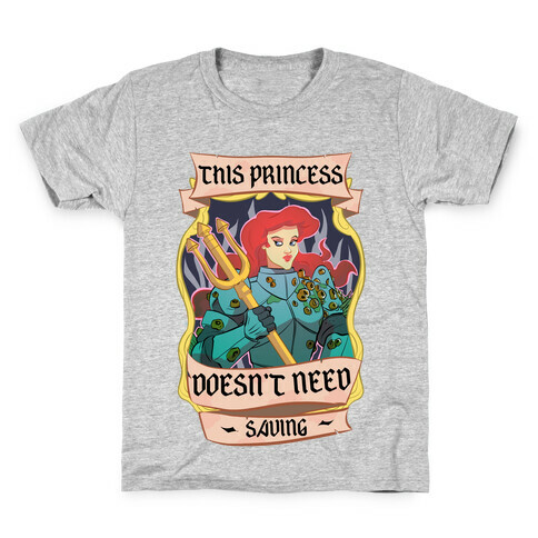 This Princess Doesn't Need Saving Ariel Kids T-Shirt