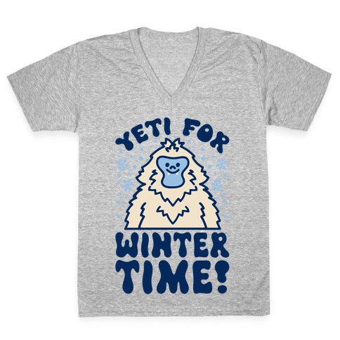 Yeti For Winter Time V-Neck Tee Shirt