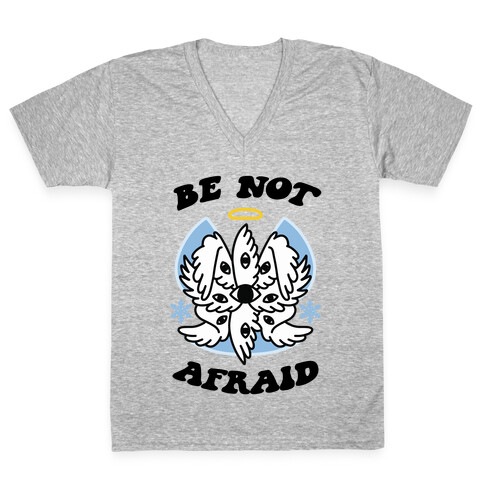 Be Not Afraid (Snow Angel) V-Neck Tee Shirt