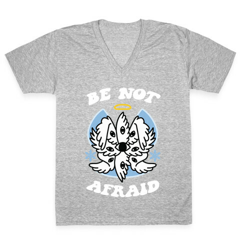 Be Not Afraid (Snow Angel) V-Neck Tee Shirt