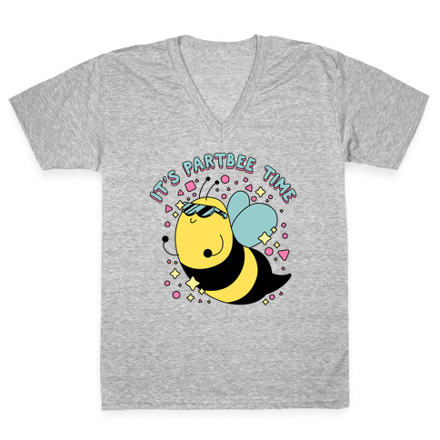 It's Partbee Time V-Neck Tee Shirt