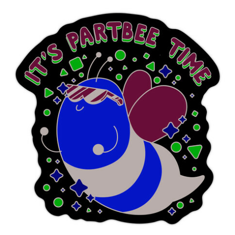 It's Partbee Time Die Cut Sticker