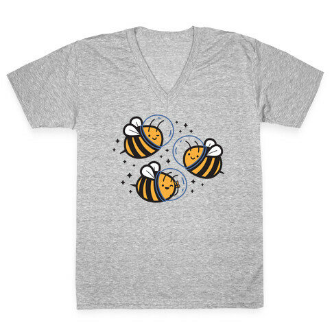Space Bees V-Neck Tee Shirt