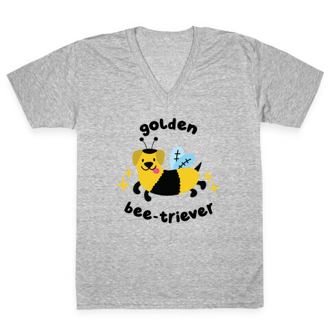 Golden Bee-Triever V-Neck Tee Shirt