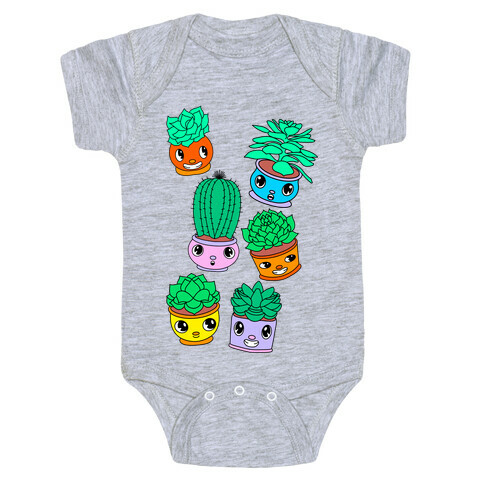 Cute Cartoon Succulents Baby One-Piece