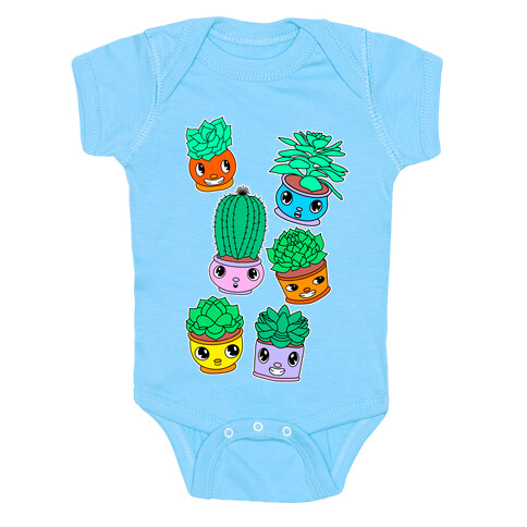 Cute Cartoon Succulents Baby One-Piece