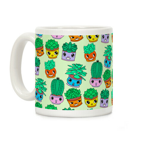 Cute Cartoon Succulents Coffee Mug