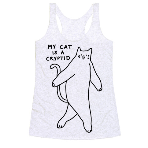 My Cat Is A Cryptid Racerback Tank Top