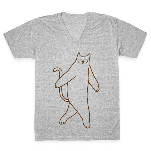 Cryptid Cat V-Neck Tee Shirt