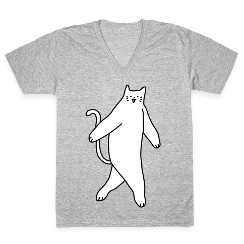 Cryptid Cat V-Neck Tee Shirt