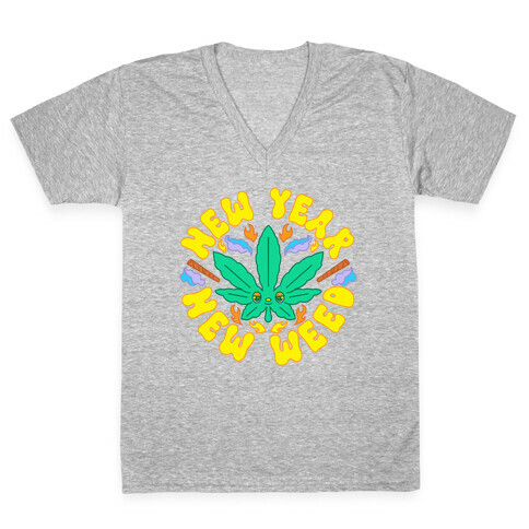 New Year New Weed V-Neck Tee Shirt